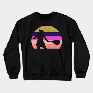 Retro Woman Tennis Crewneck Sweatshirt